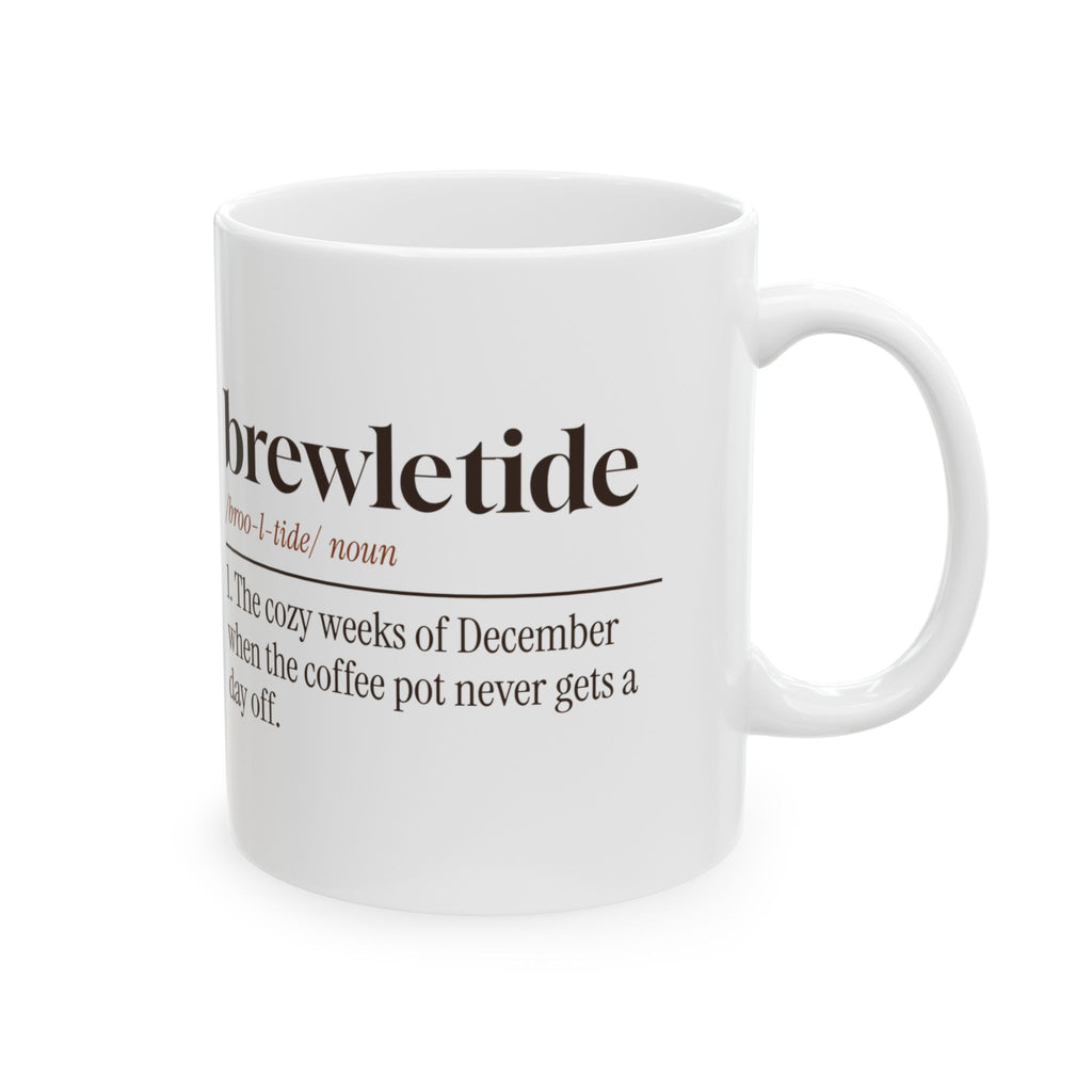 Funny Christmas Coffee Mug Brewletide Definition For Coffee Lovers