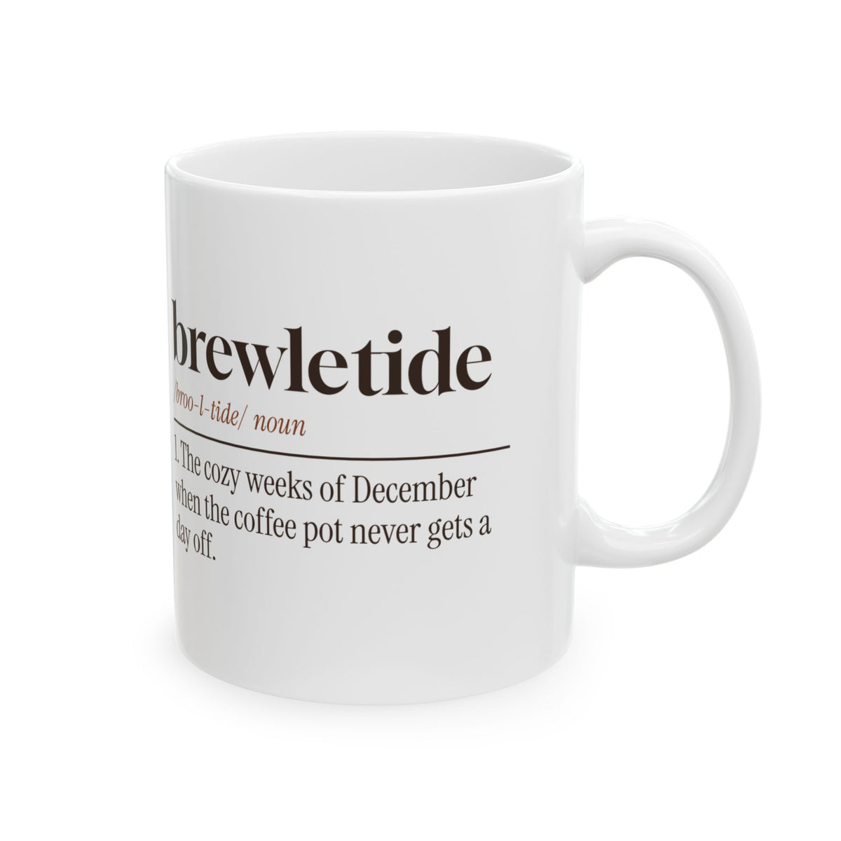 Funny Christmas Coffee Mug Brewletide Definition For Coffee Lovers