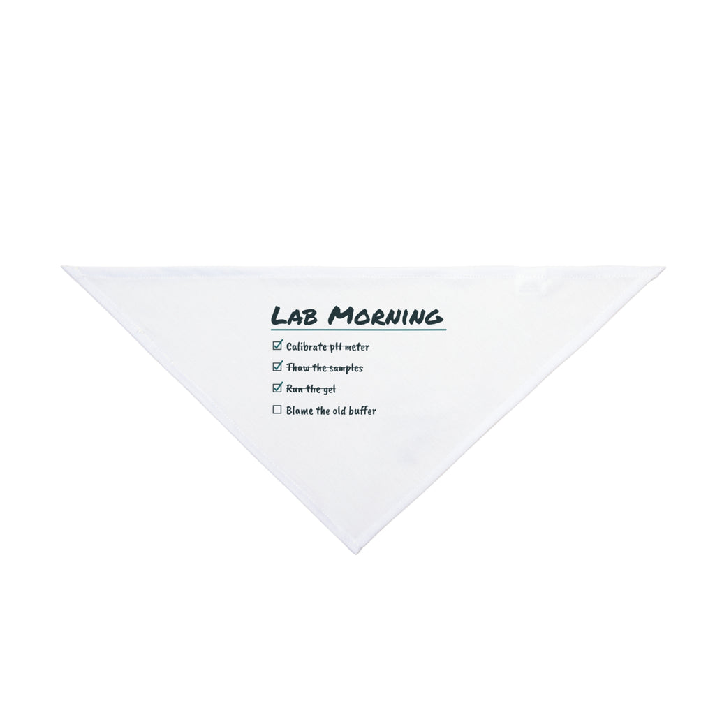 Funny Lab Dog Bandana Lab Morning Checklist Blame The Old Buffer