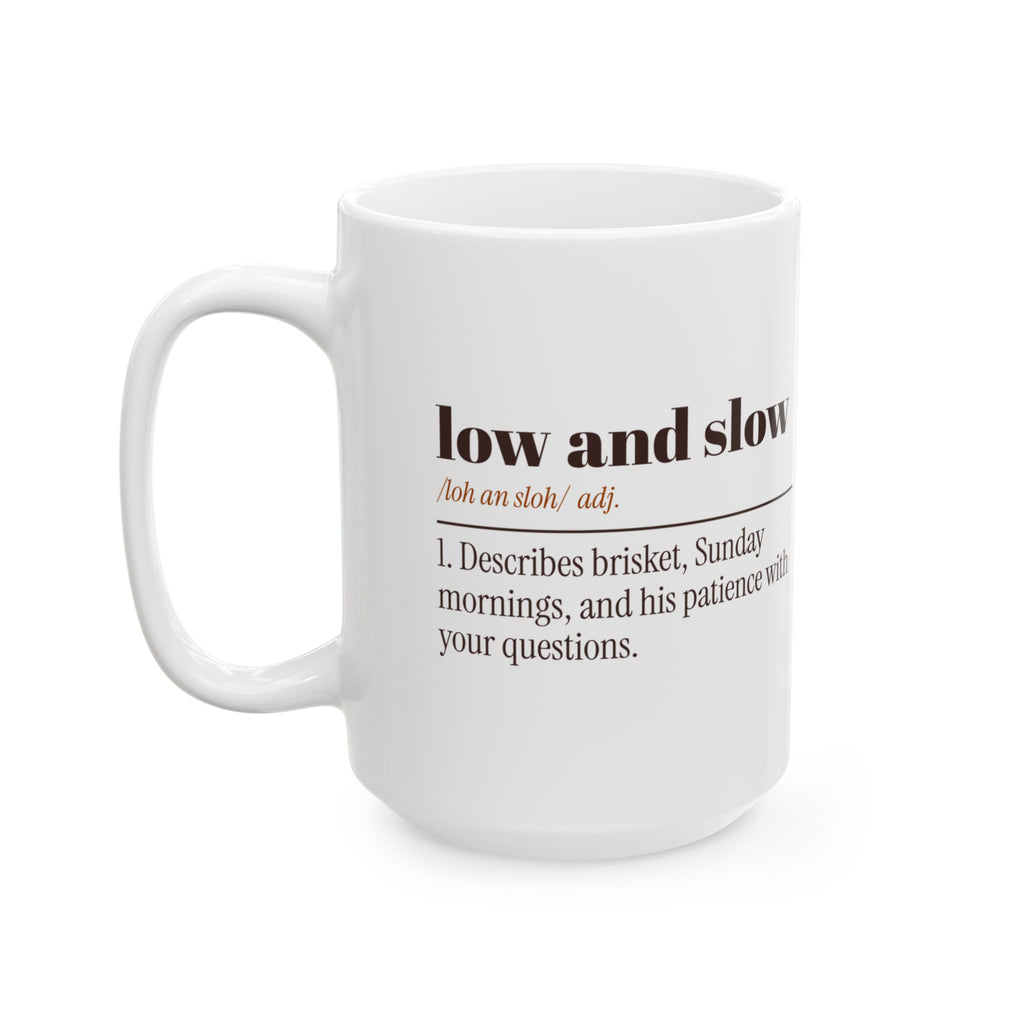 Funny BBQ Coffee Mug Low And Slow Dictionary For Pitmaster