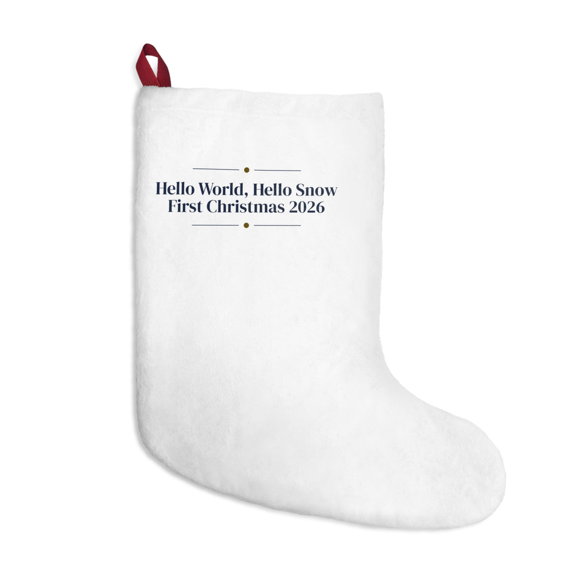 Babys First Christmas 2026 Christmas Stocking Hello World Hello Snow