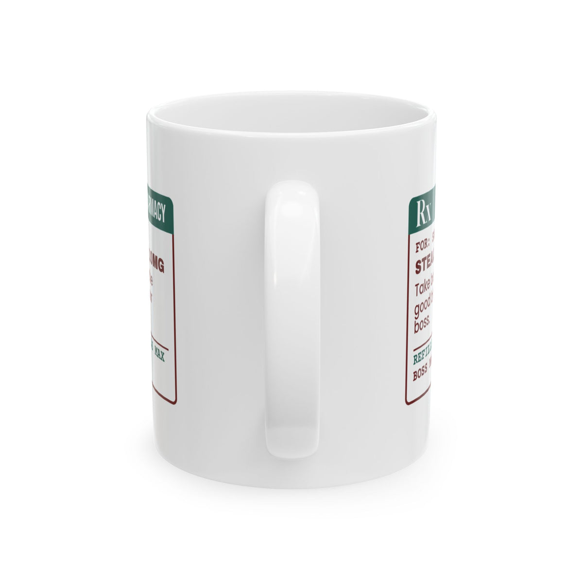 Funny White Elephant Coffee Mug Steal Courage Prescription Office Swap
