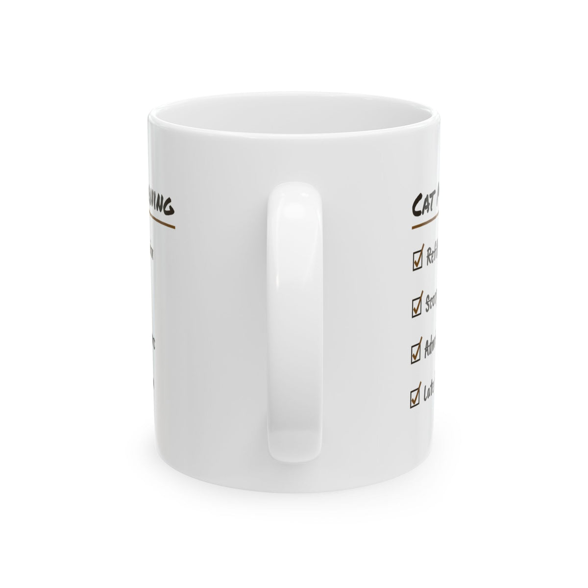 Funny Cat Mom Coffee Mug Admire Toe Beans Checklist For Cat Moms