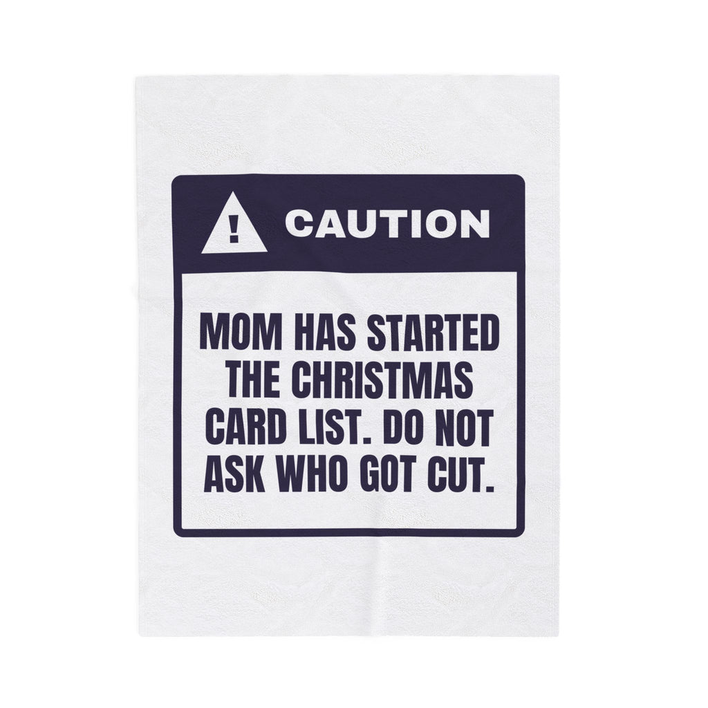 Funny Christmas Mom Throw Blanket Christmas Card List Do Not Ask