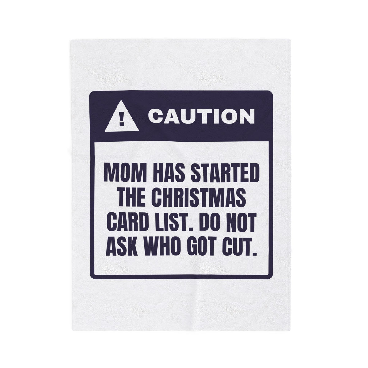 Funny Christmas Mom Throw Blanket Christmas Card List Do Not Ask