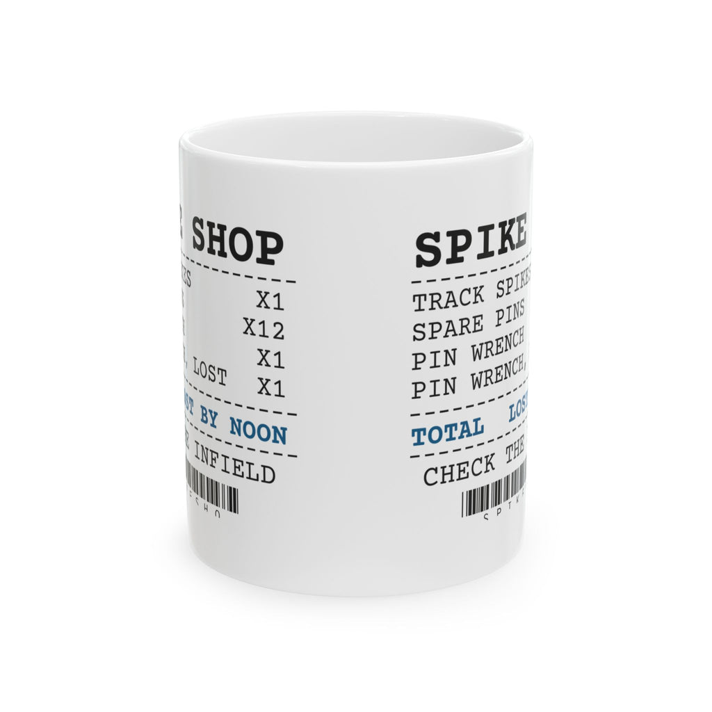 Funny Track Runner Coffee Mug Spike Shop Receipt