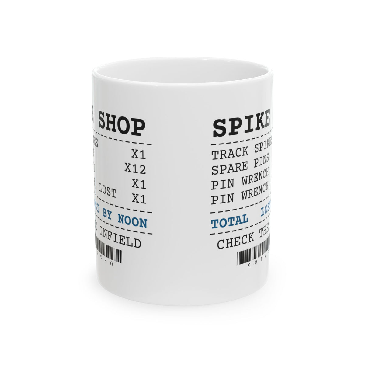 Funny Track Runner Coffee Mug Spike Shop Receipt