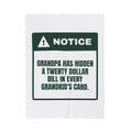 Funny Christmas Grandpa Throw Blanket A Twenty In Every Card Love Grandpa