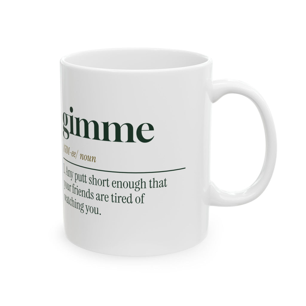 Funny Golf Coffee Mug Gimme Dictionary Definition