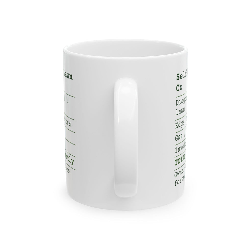 Funny Lawn Dad Coffee Mug Lawn Service Invoice For Dad