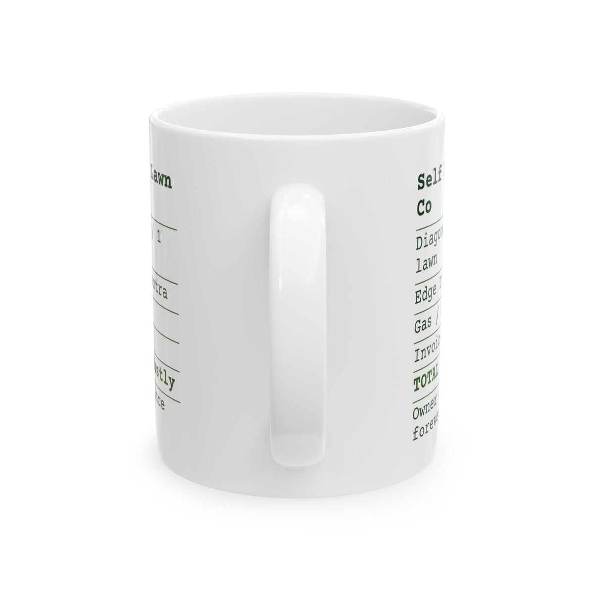 Funny Lawn Dad Coffee Mug Lawn Service Invoice For Dad
