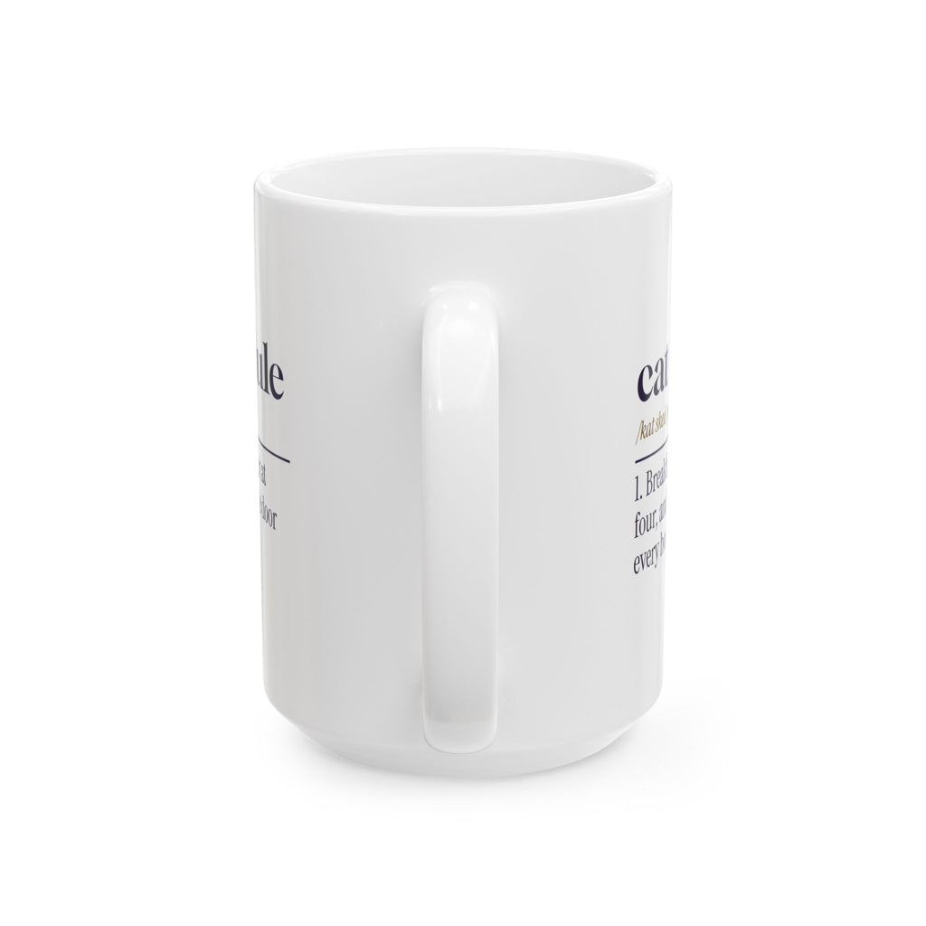 Funny Cat Mom Coffee Mug Cat Schedule Dictionary Definition