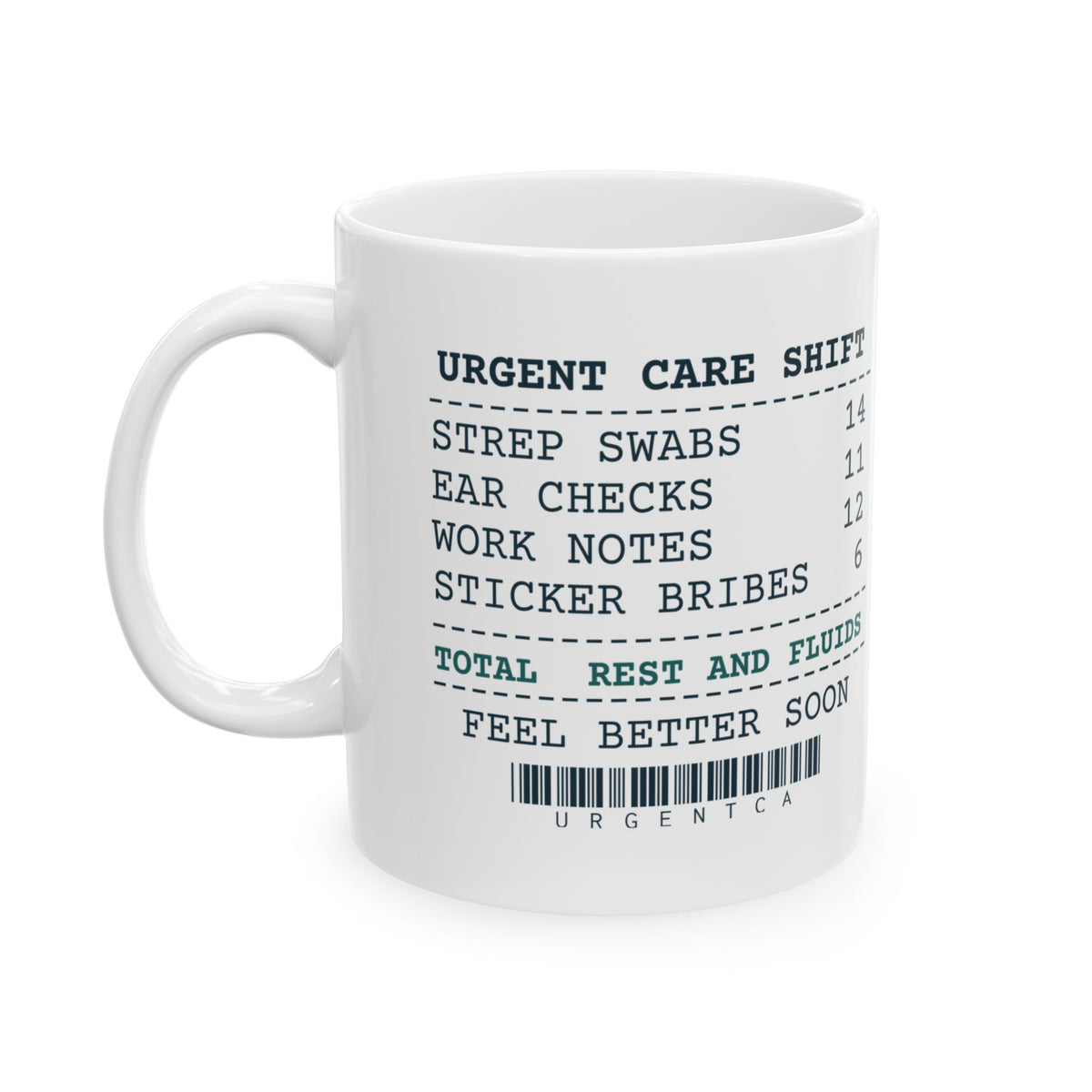 Funny Nurse Practitioner Coffee Mug Urgent Care Receipt For NPs