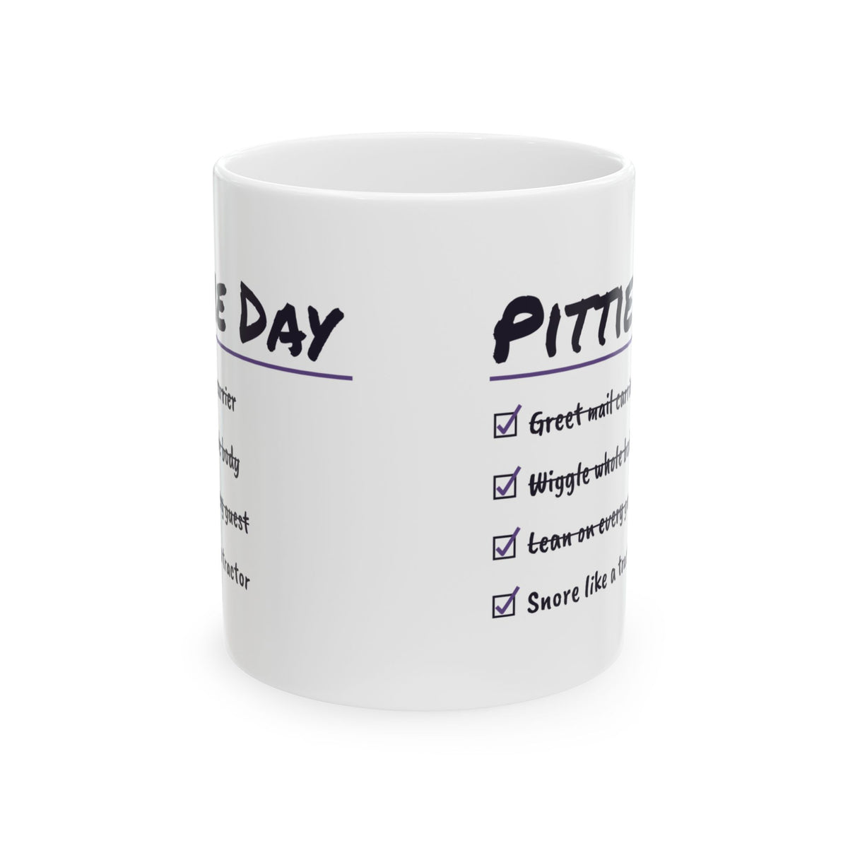 Funny Pit Bull Mug Snore Like A Tractor Pittie Checklist