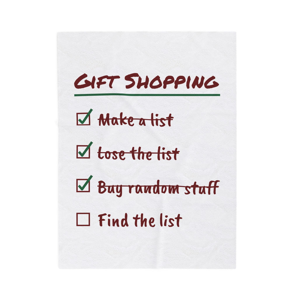 Funny Christmas Shopping Throw Blanket Lose The List Find It December 26