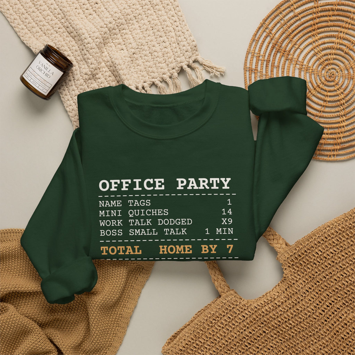 Funny Christmas Coworker Sweatshirt Mini Quiches 14 Office Party Receipt