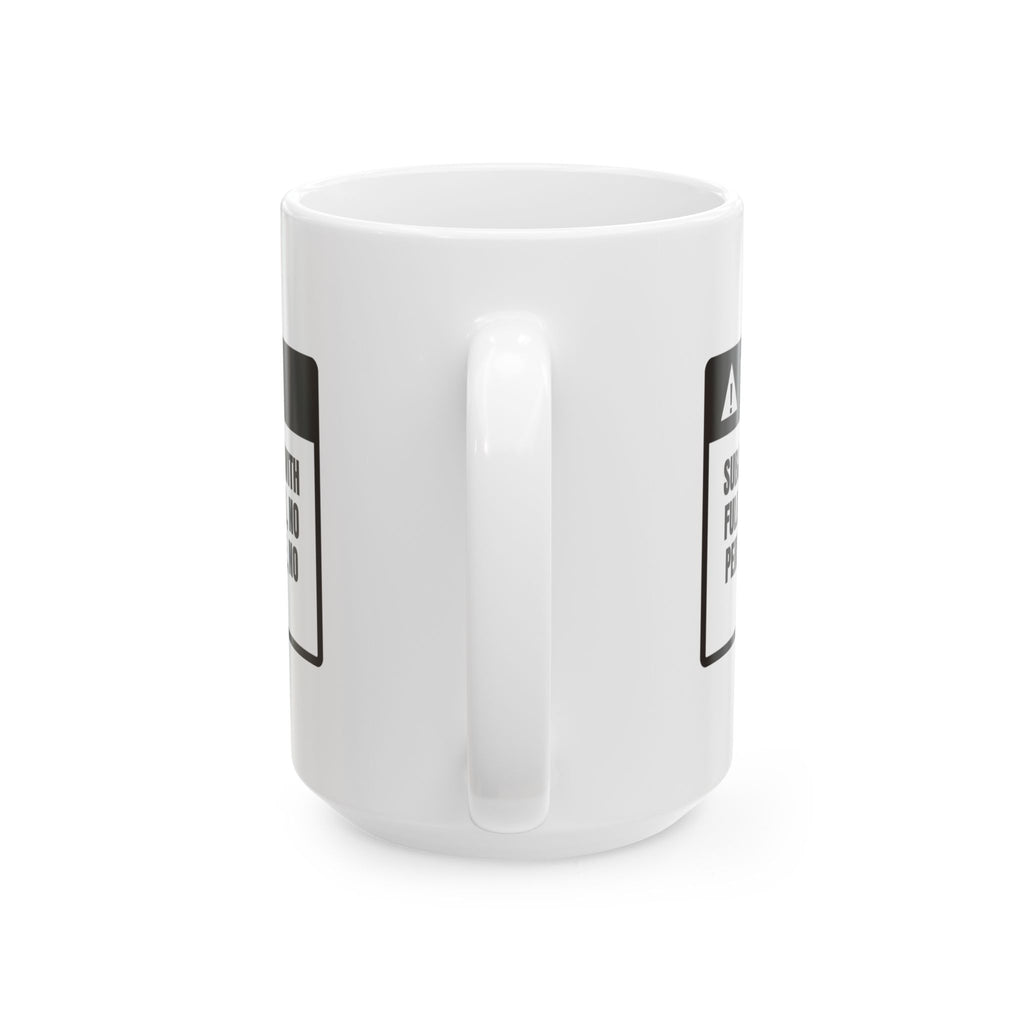 Funny Dog Coffee Mug Warning Full Face Kisses For Dog Lovers