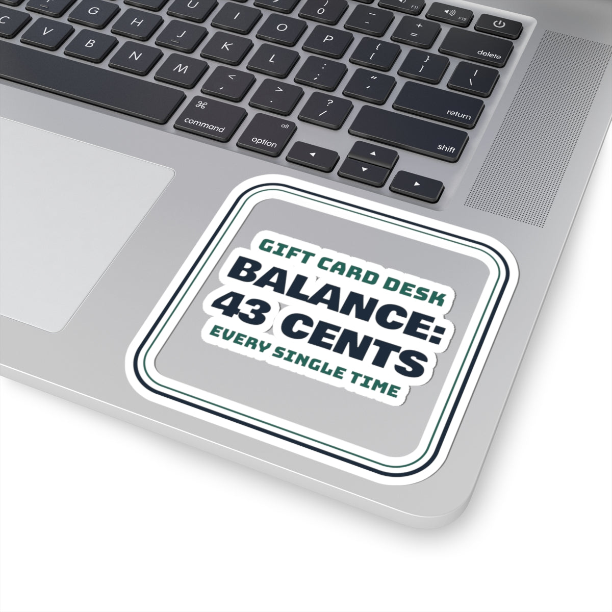 Funny Christmas Retail Sticker Gift Card Balance 43 Cents