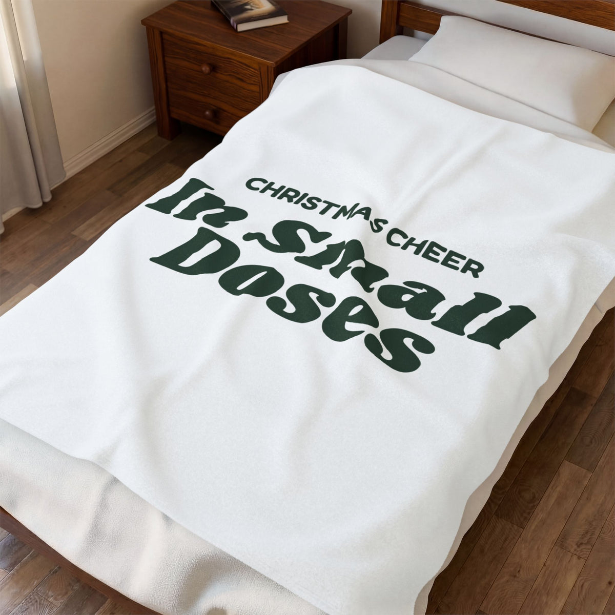 Funny Introvert Christmas Throw Blanket Christmas Cheer In Small Doses