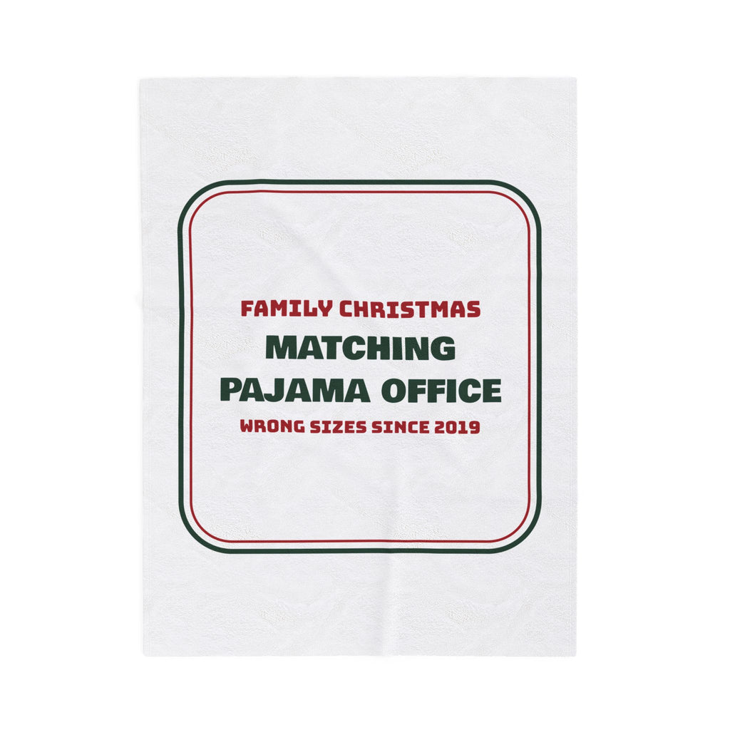Funny Christmas Throw Blanket Matching Pajama Office Family