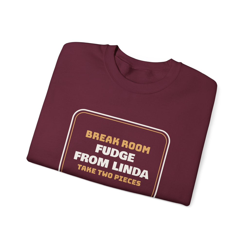 Funny Christmas Coworker Sweatshirt Fudge From Linda Take Two Pieces