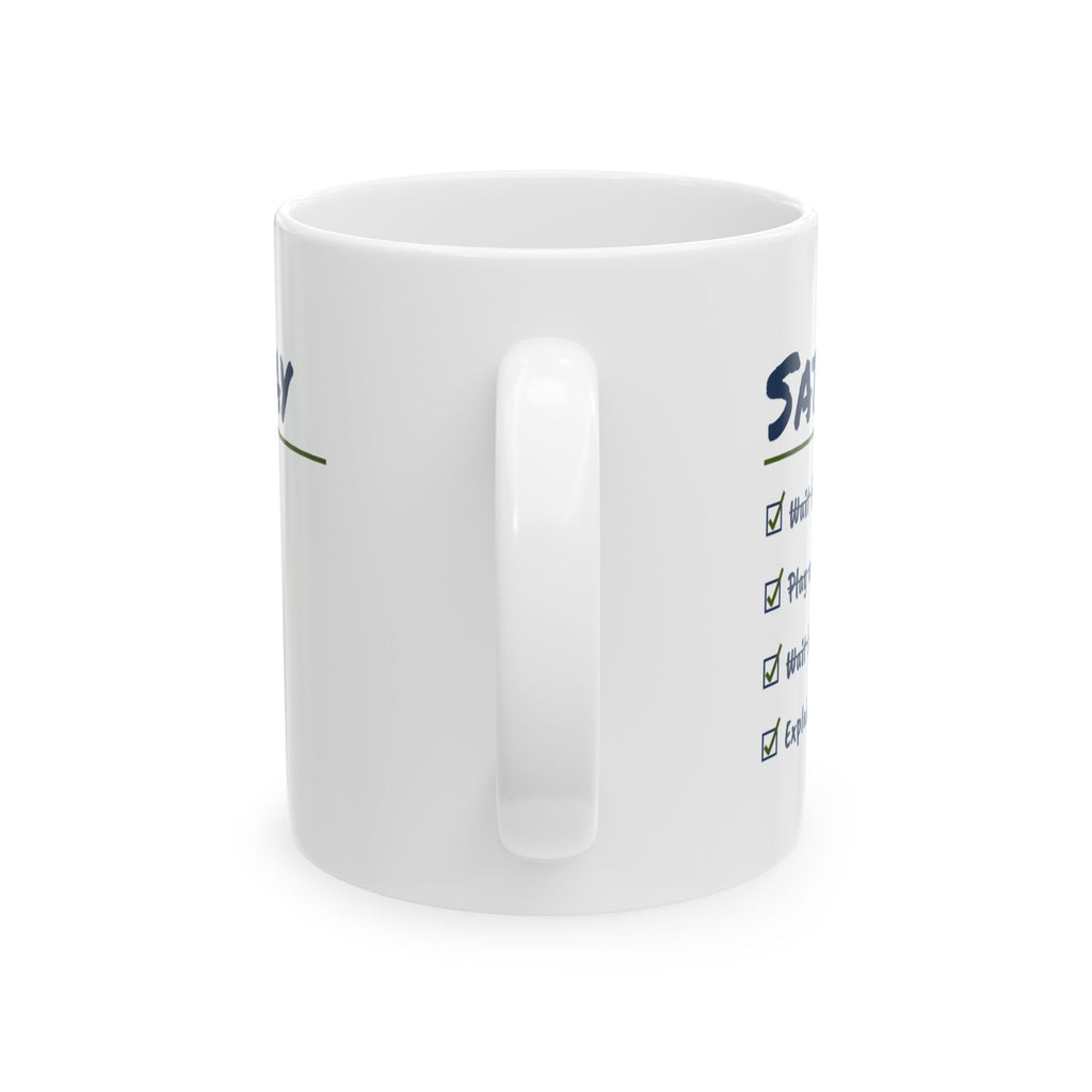 Funny Pickleball Coffee Mug Wait For A Court Play One Game