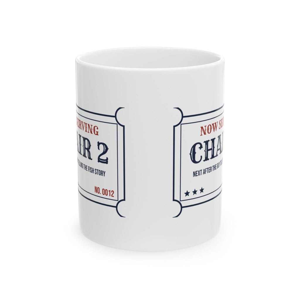 Funny Barber Coffee Mug Chair Two After The Fish Story Ticket