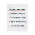 Funny In-Laws Christmas Throw Blanket In-Law Christmas Checklist