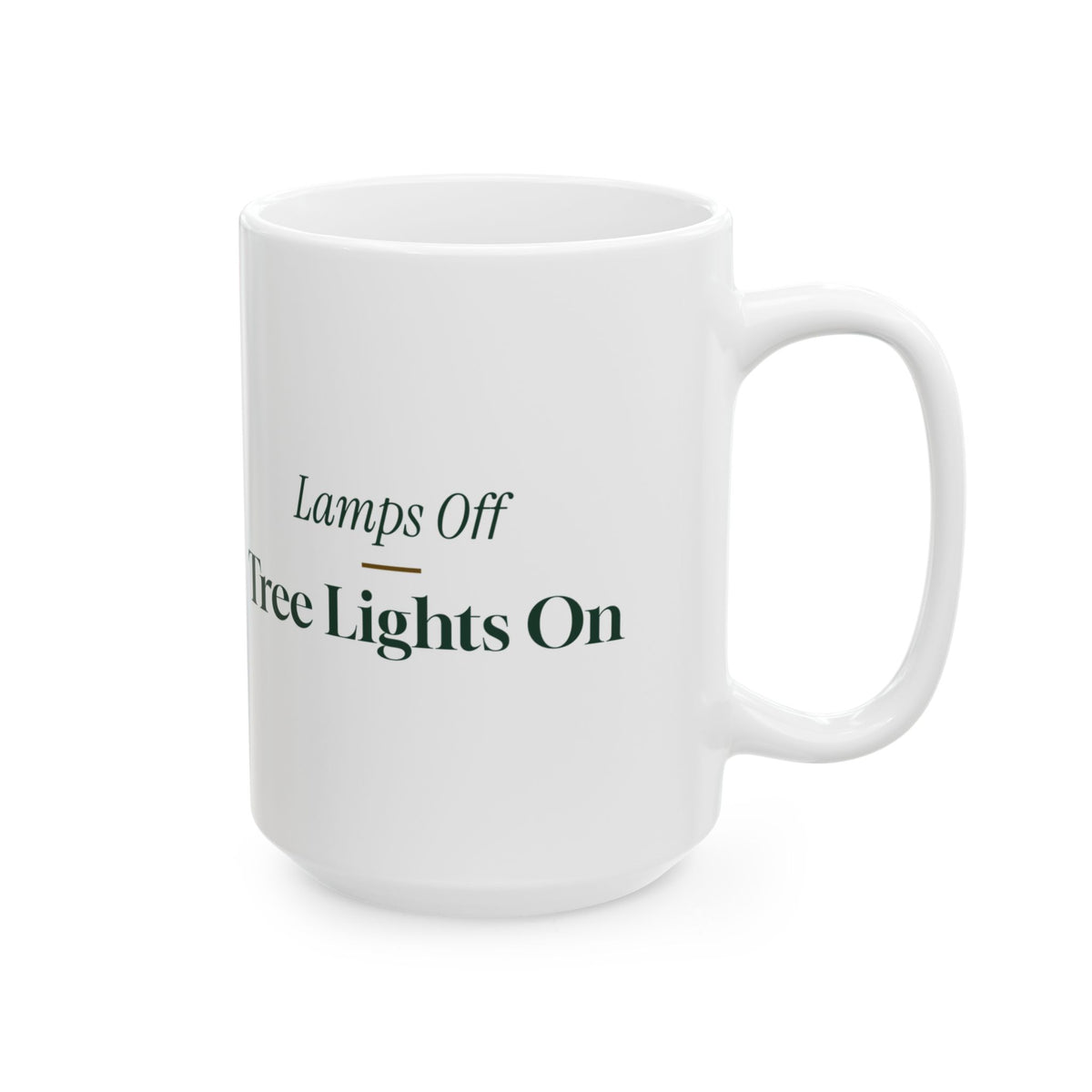 Cozy Christmas Coffee Mug Lamps Off Tree Lights On