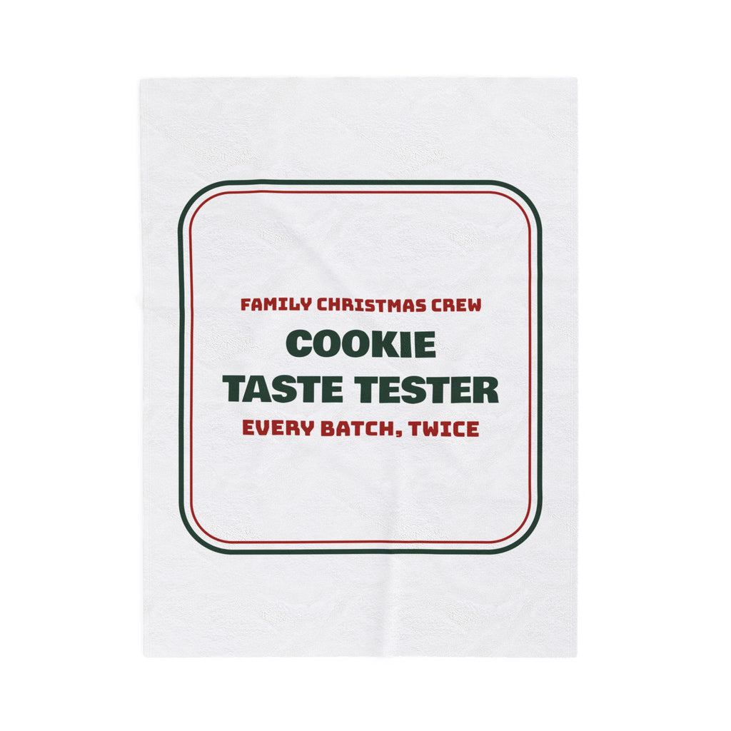 Matching Family Christmas Throw Blanket Cookie Taste Tester Family Crew