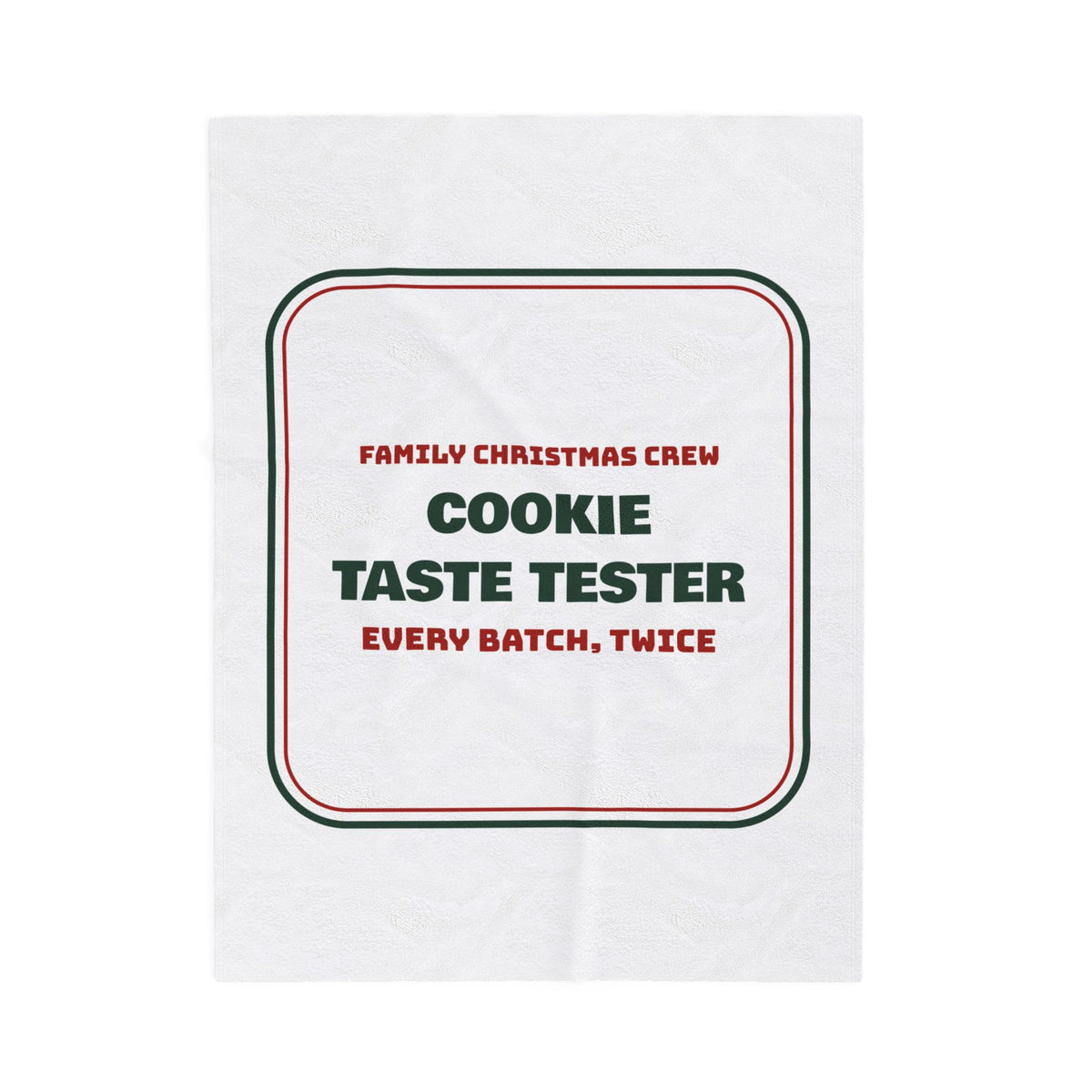 Matching Family Christmas Throw Blanket Cookie Taste Tester Family Crew