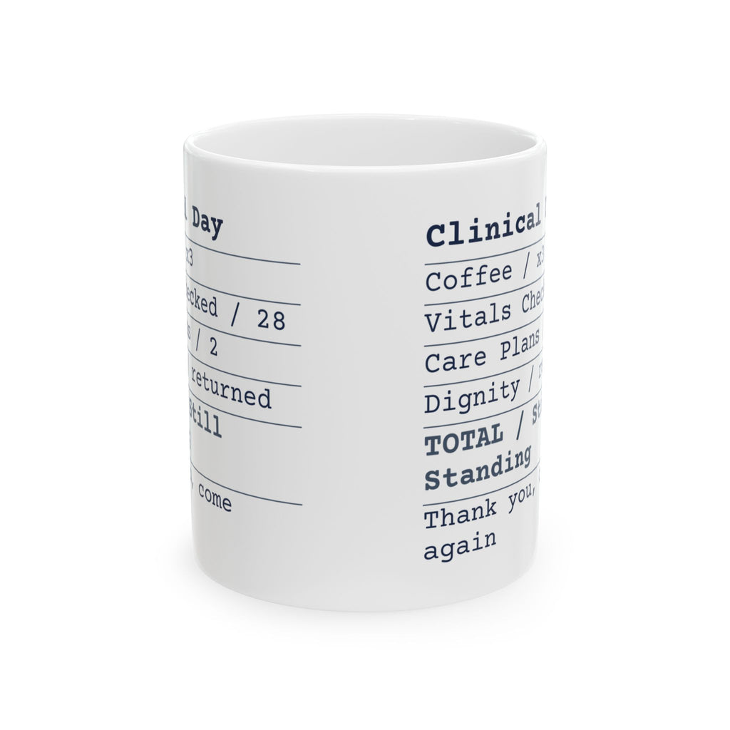 Funny Nurse Mug Clinical Day Receipt Itemized
