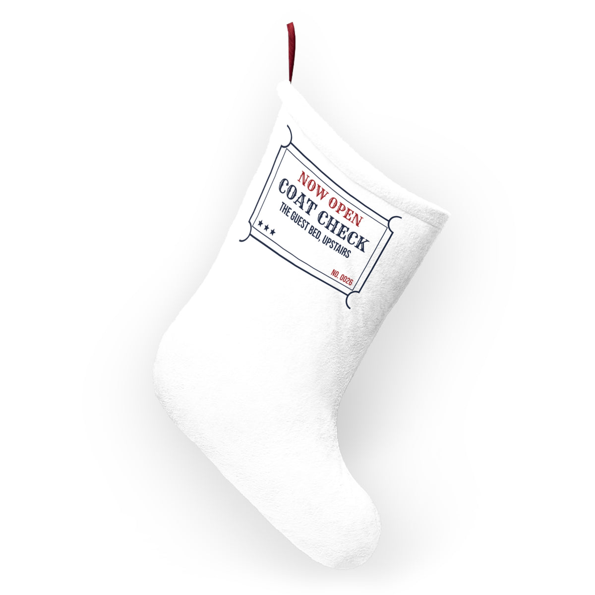Funny Christmas Stocking Coat Check The Guest Bed For Hosts