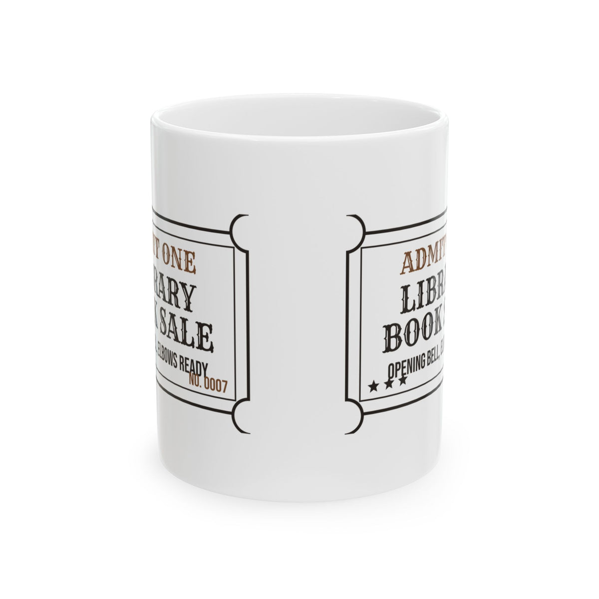 Funny Book Lover Coffee Mug Library Book Sale Elbows Ready For Readers