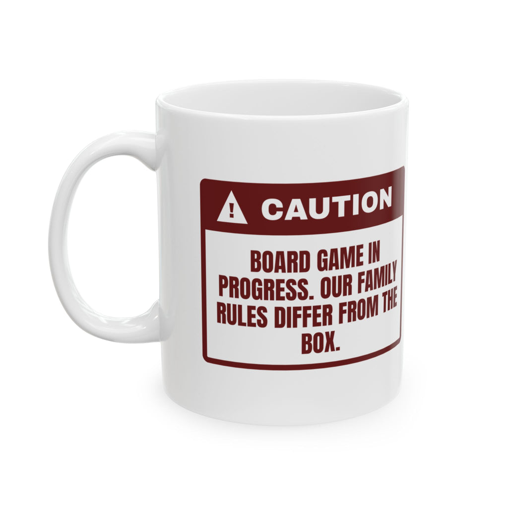 Funny Christmas Family Coffee Mug House Rules Differ From The Box