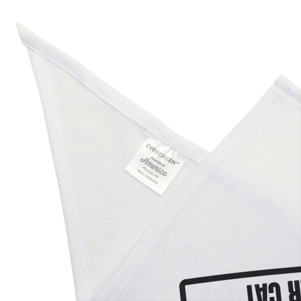 Funny Cat Mom Caution Label Dog Bandana For Cat Moms