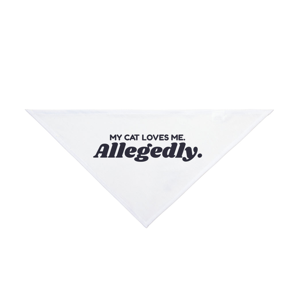 Funny Cat Dad Dog Bandana My Cat Loves Me Allegedly For Cat Dads
