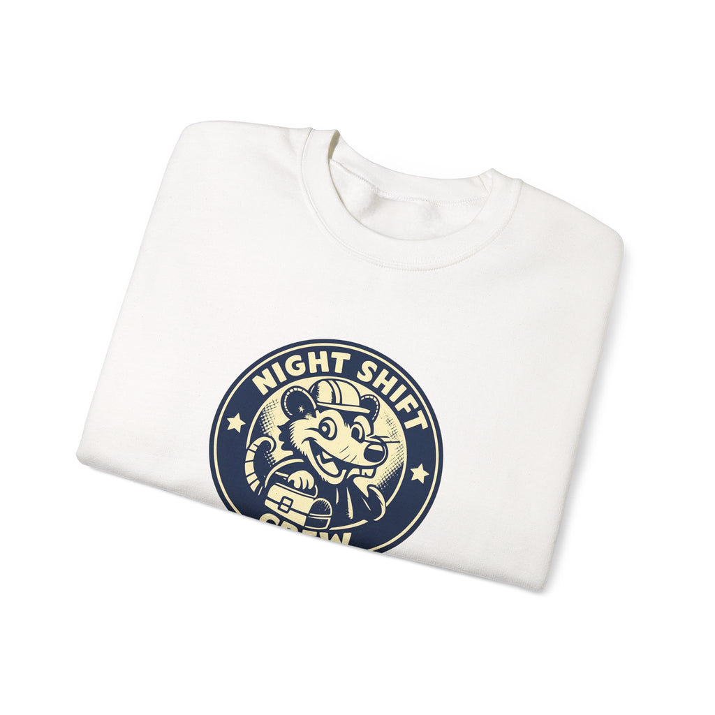Night Shift Crew Funny Retro Possum Night Shift Worker Sweatshirt