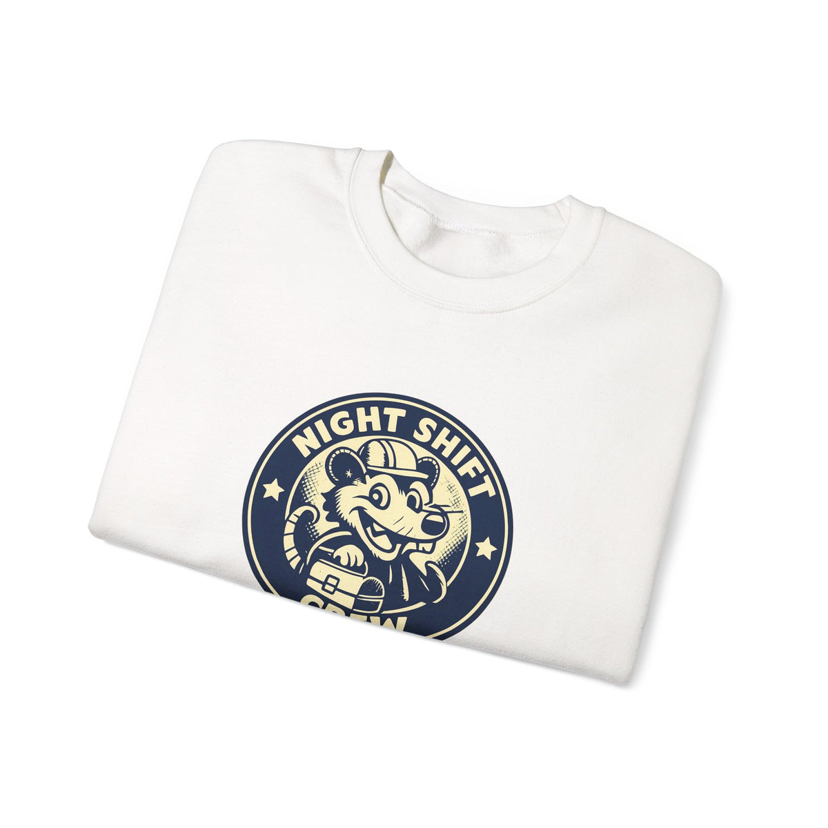 Night Shift Crew Funny Retro Possum Night Shift Worker Sweatshirt