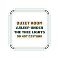 Introvert Christmas Sticker Asleep Under The Tree Lights Do Not Disturb