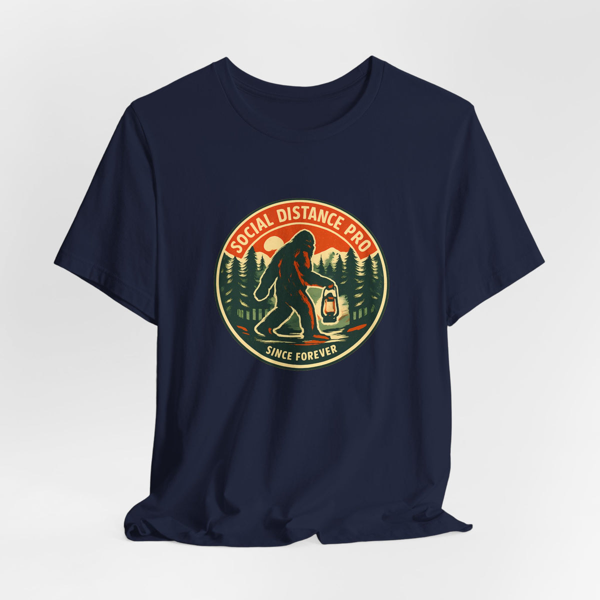 Social Distance Pro Since Forever Funny Vintage Bigfoot Shirt