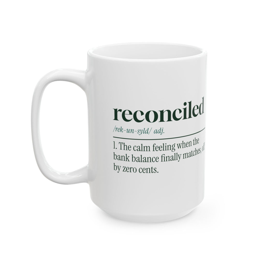 Funny Accountant Coffee Mug Reconciled Off By Zero Cents Dictionary