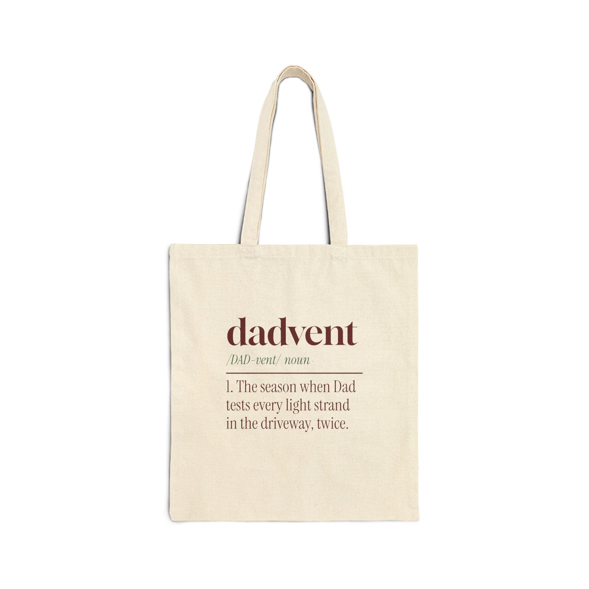 Funny Christmas Dad Tote Bag Dadvent Dictionary Definition
