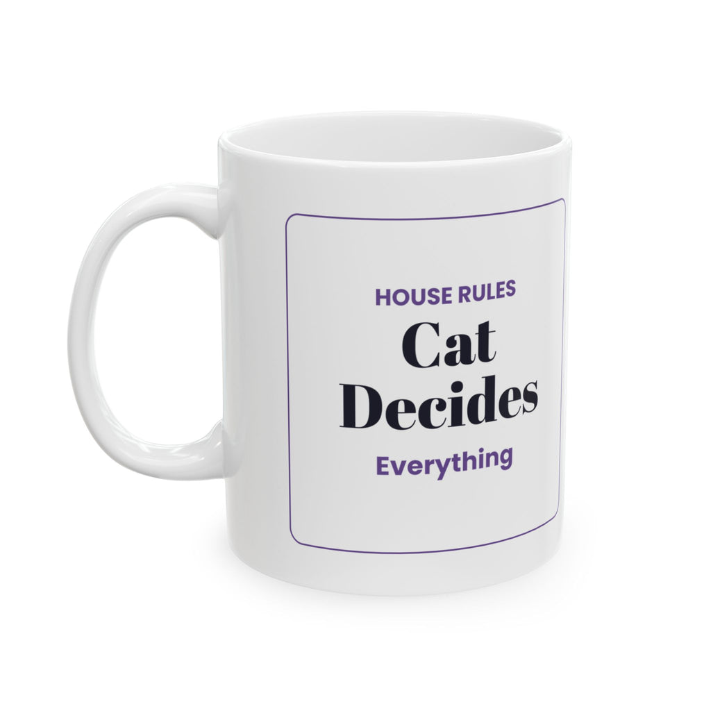 Funny Cat Dad Coffee Mug House Rules Sign For Cat Dads