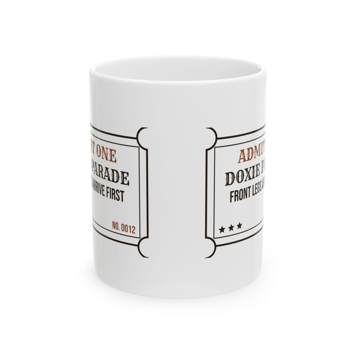 Funny Dachshund Mug Doxie Parade Front Legs Arrive First