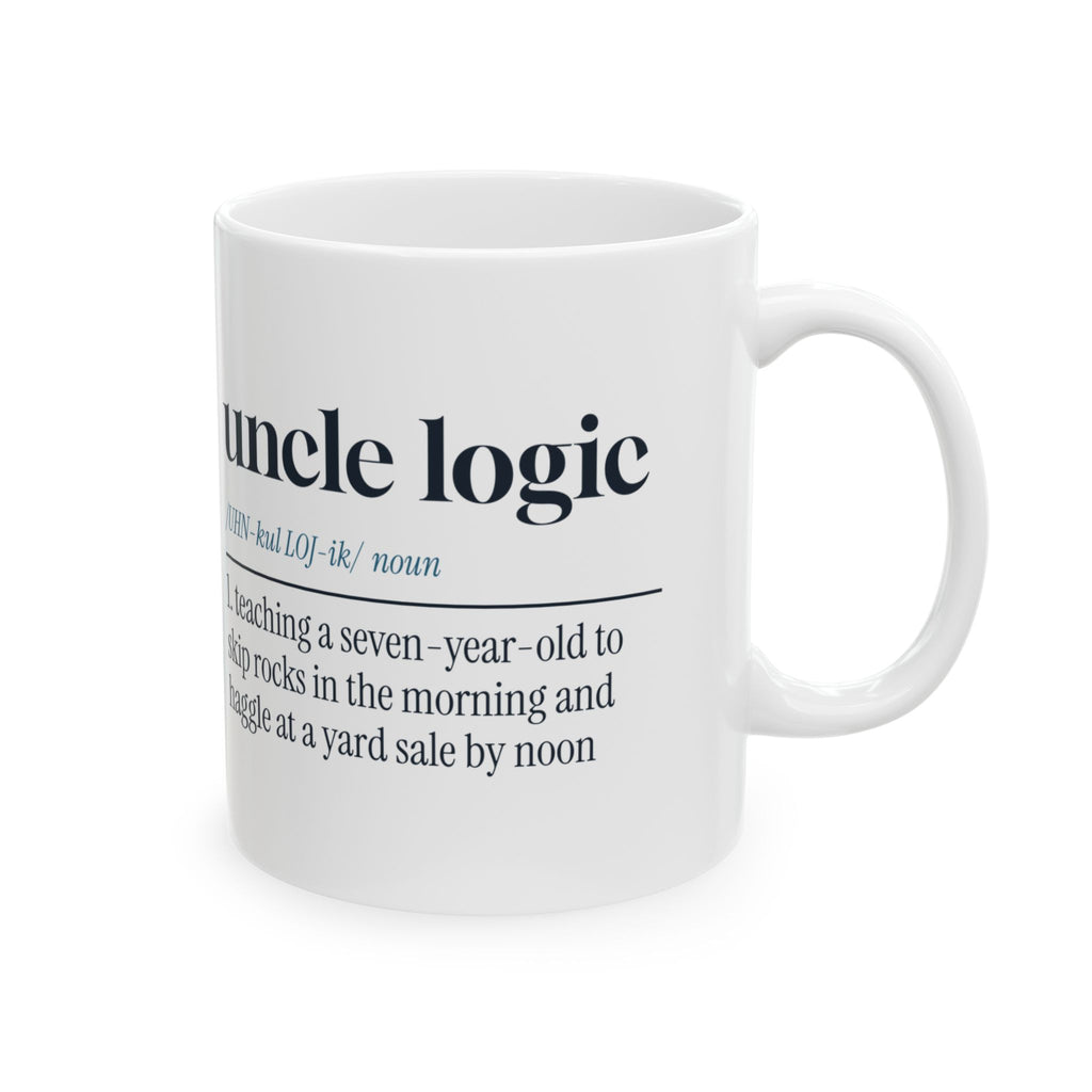Funny Uncle Coffee Mug Uncle Logic Skip Rocks Haggle Hard For Uncles