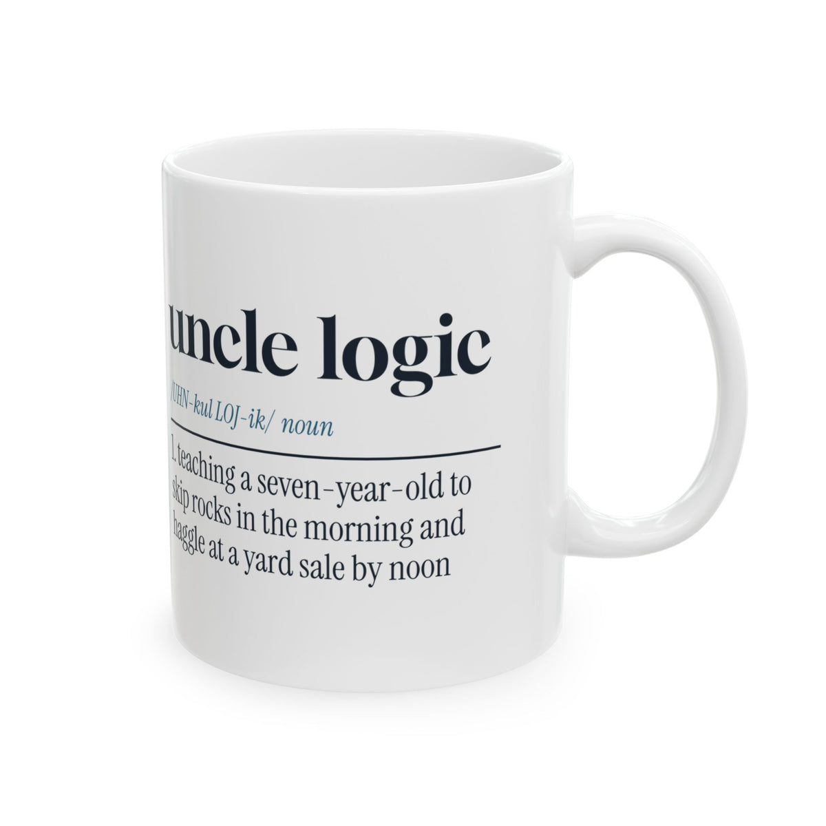 Funny Uncle Coffee Mug Uncle Logic Skip Rocks Haggle Hard For Uncles