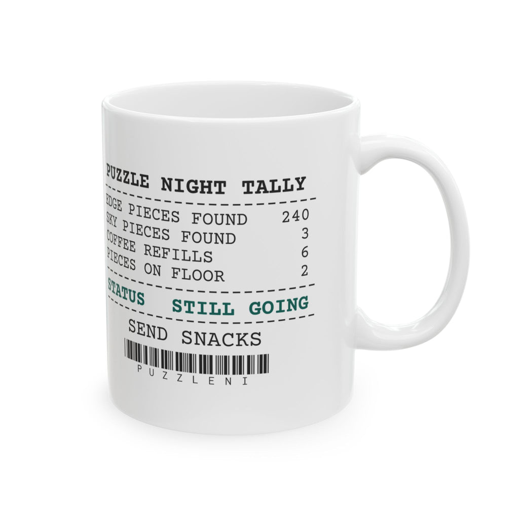 Puzzle Coffee Mug Still Going Send Snacks For Puzzlers