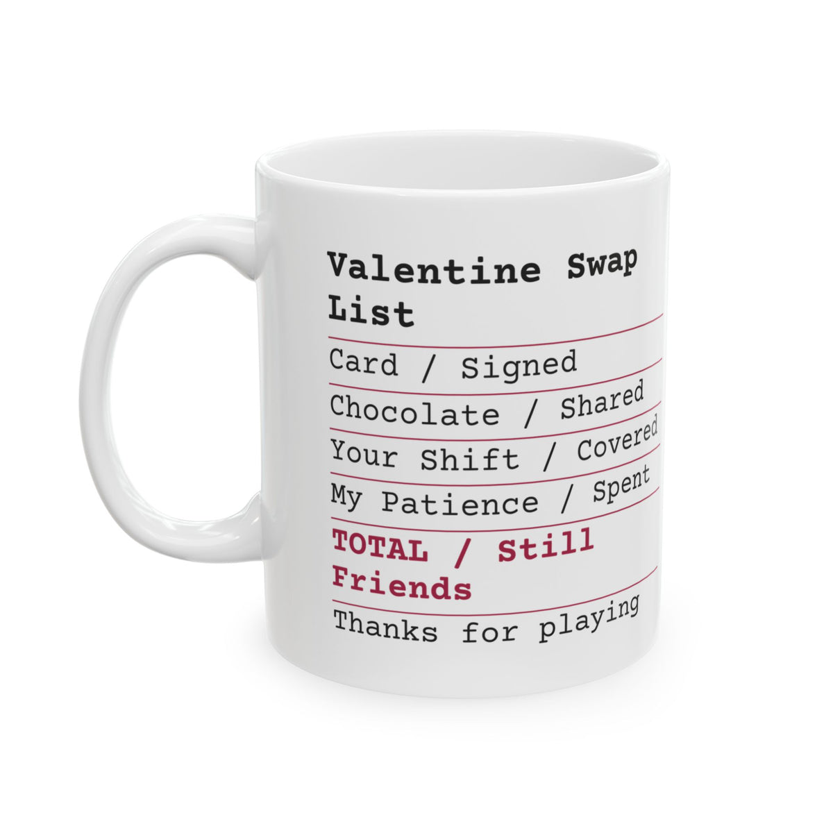 Funny Office Valentine Swap Coffee Mug For Coworkers