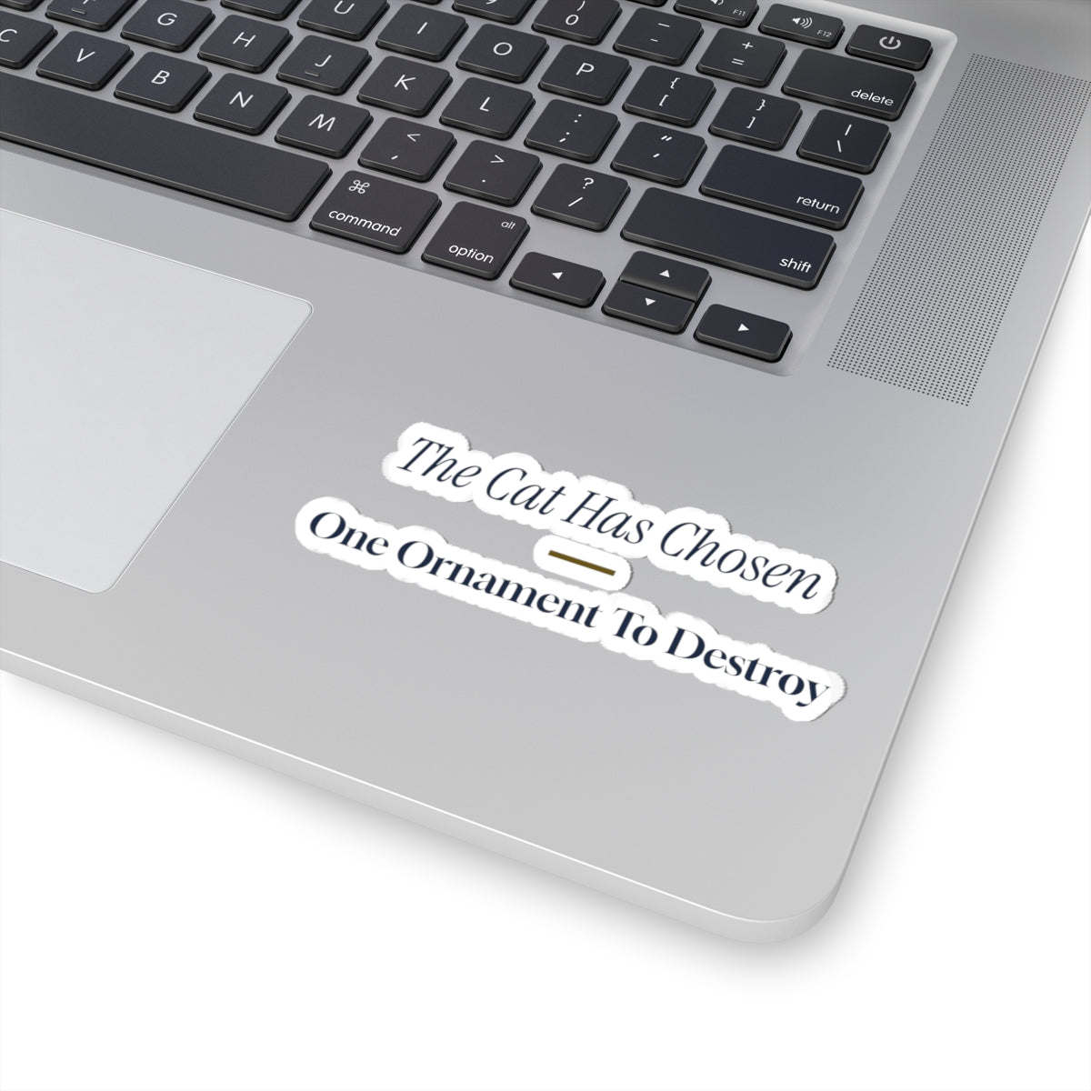 Funny Christmas Cat Sticker The Cat Has Chosen One Ornament
